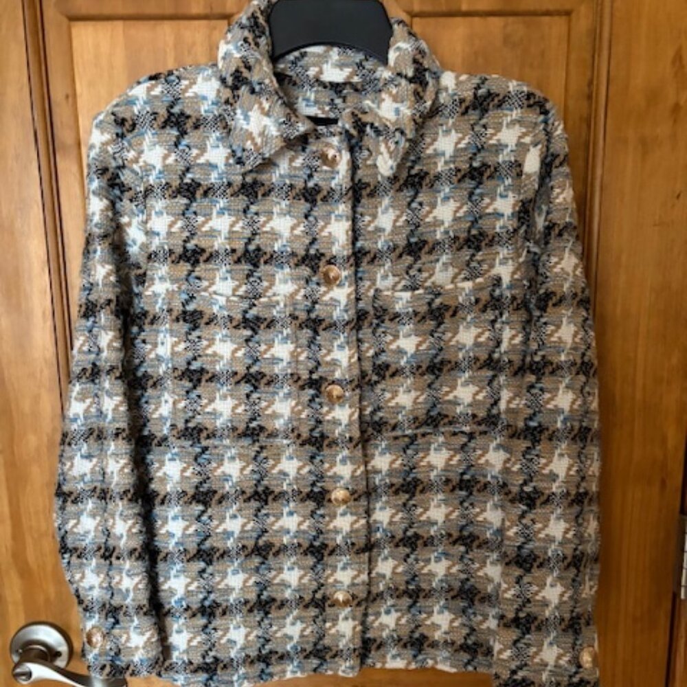 Zara plaid shirt jacket